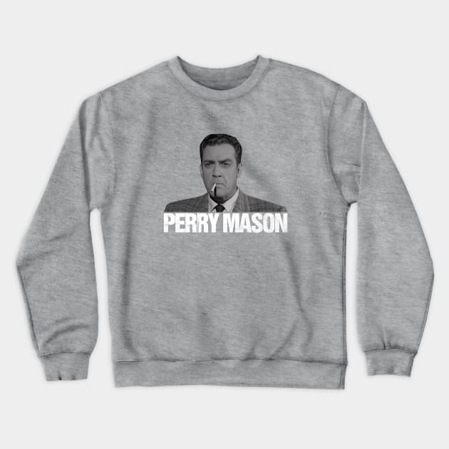 Perry Mason - Raymond Burr Crewneck Sweatshirt by wildzerouk